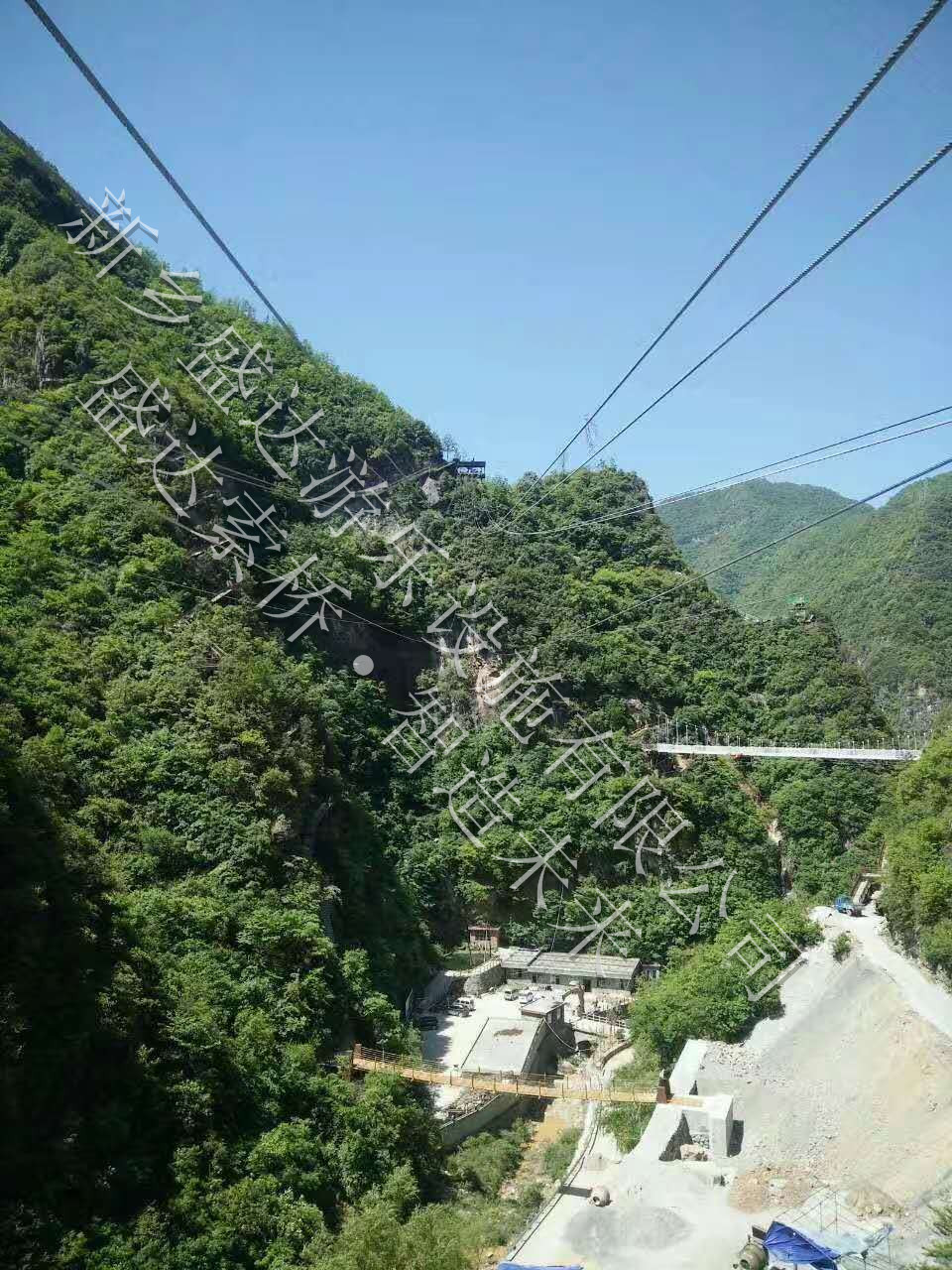 陕西柞水古道岭景区两台滑索即将收工！